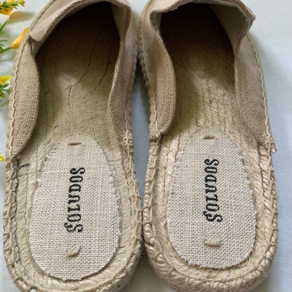 Soludos Beige Espadrille Mules With Bee Embroidery - Picture 5 of 11
